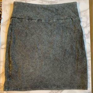 Charcoal mini pencil skirt